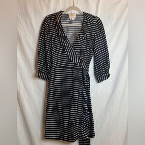 Kate Spade 100% Silk wrap dress with ruffles